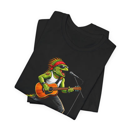 Rock Iguana Guitarist Tee — "Rock. Power. Presence." Beast Graphic Shirt
