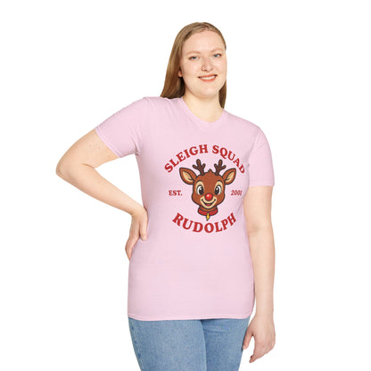Sleigh Squad Unisex T-Shirt - Christmas Rudolph Tee