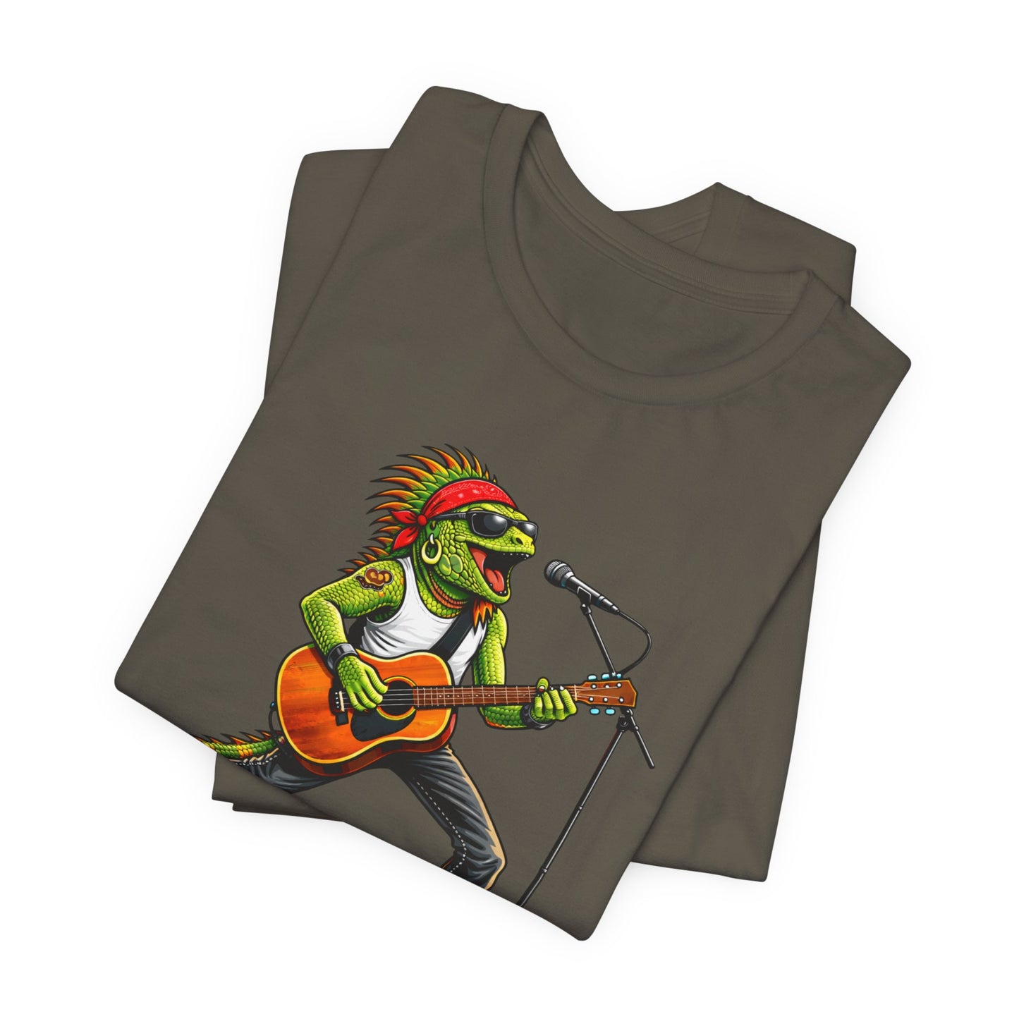 Rock Iguana Guitarist Tee — "Rock. Power. Presence." Beast Graphic Shirt