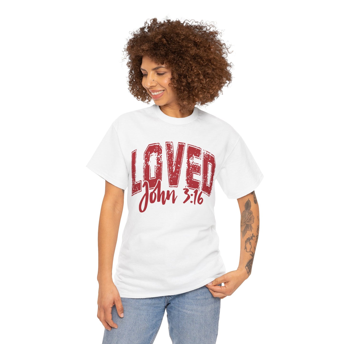 Loved T-Shirt with John 3:16 Scripture Reference