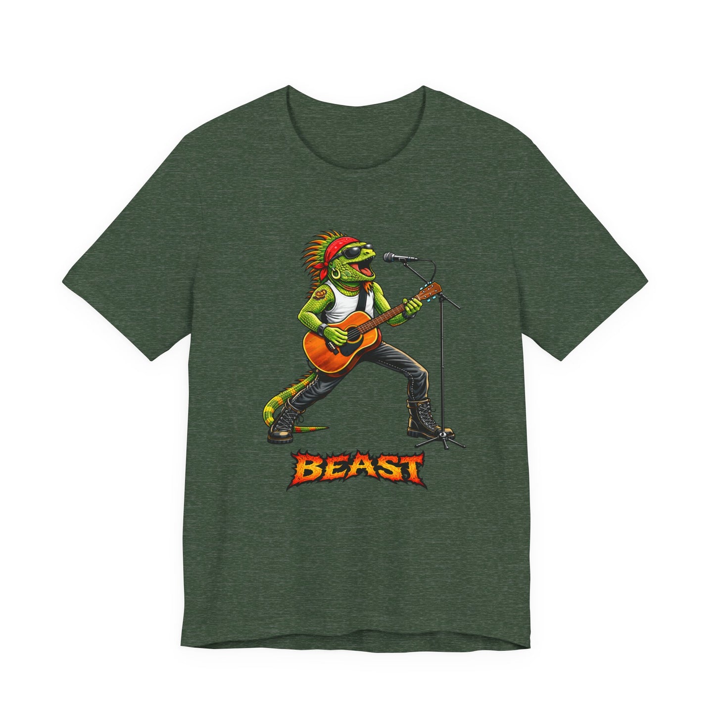 Rock Iguana Guitarist Tee — "Rock. Power. Presence." Beast Graphic Shirt