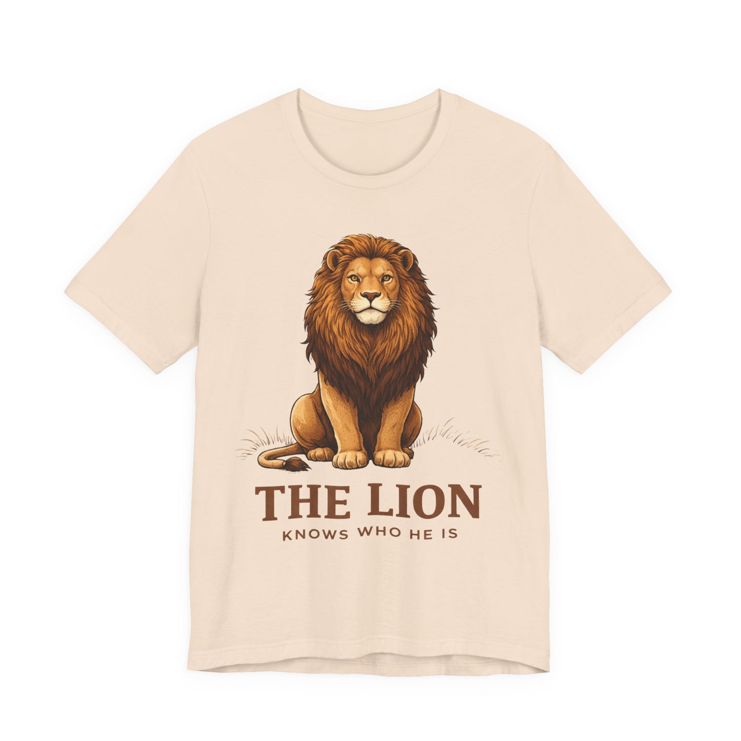 The Lion Knows Who He Is Tee — Confident Identity Lion Graphic Shirt