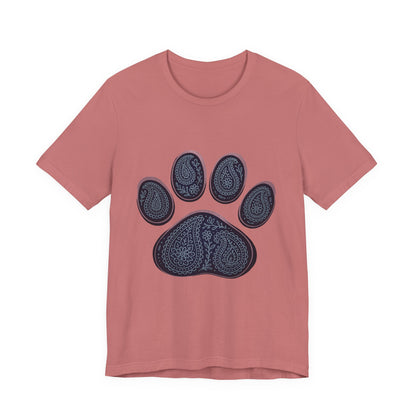 Blue Paisley Paw  Tee
