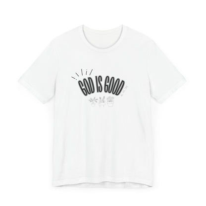 God is Good Unisex T-shirt with Flower Images