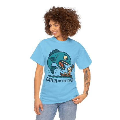 Fishing Cartoon Tee Shirt - Catch of the Day Unisex