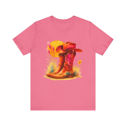 Western Enthusiast Tee - Boots and Hat Design