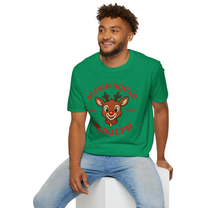 Sleigh Squad Unisex T-Shirt - Christmas Rudolph Tee