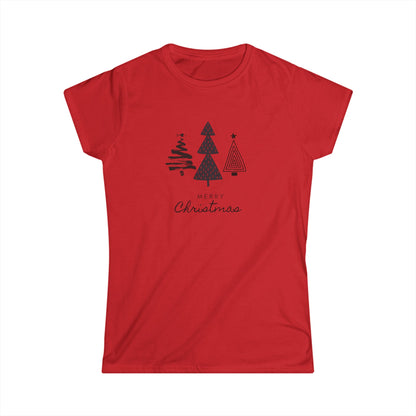 Women's Tee - Monochromatic 3-Christmas Trees Design