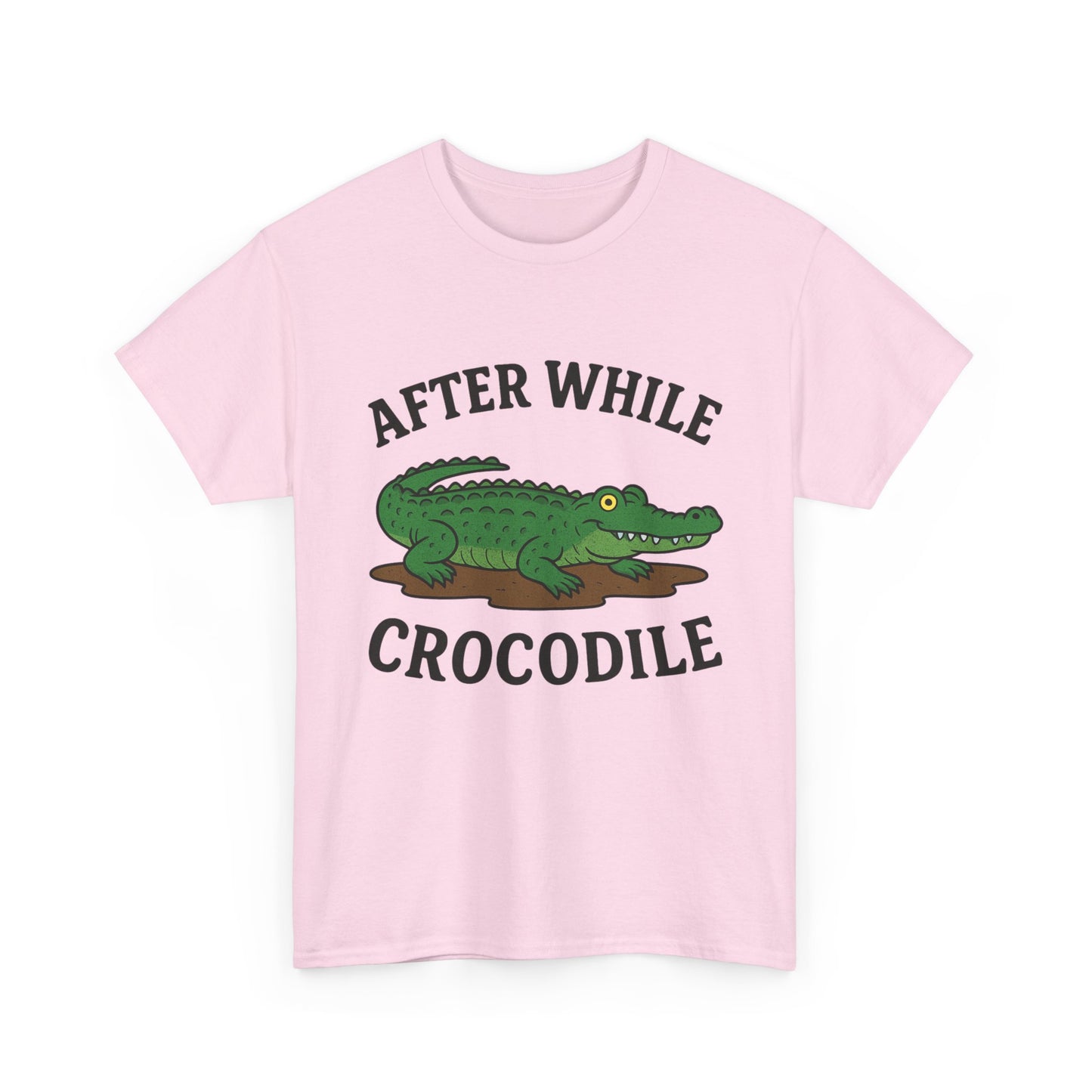 Crocodile Unisex Tee - After while, crocodile - Cute Minimalist Design