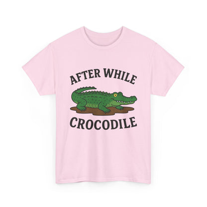 Crocodile Unisex Tee - After while, crocodile - Cute Minimalist Design
