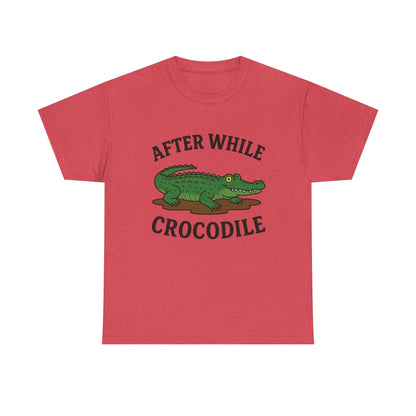 Crocodile Unisex Tee - After while, crocodile - Cute Minimalist Design