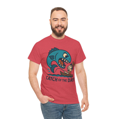 Fishing Cartoon Tee Shirt - Catch of the Day Unisex