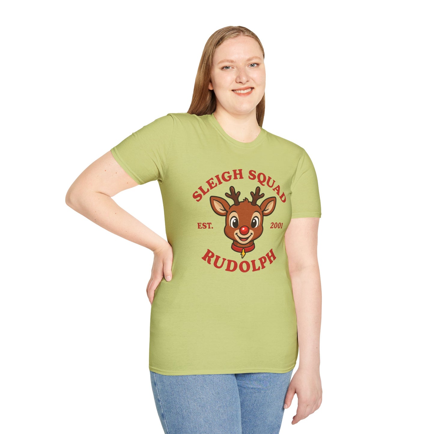 Sleigh Squad Unisex T-Shirt - Christmas Rudolph Tee