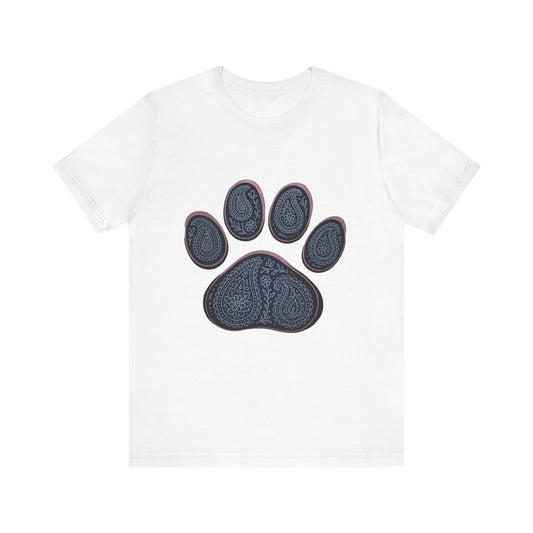Blue Paisley Paw  Tee