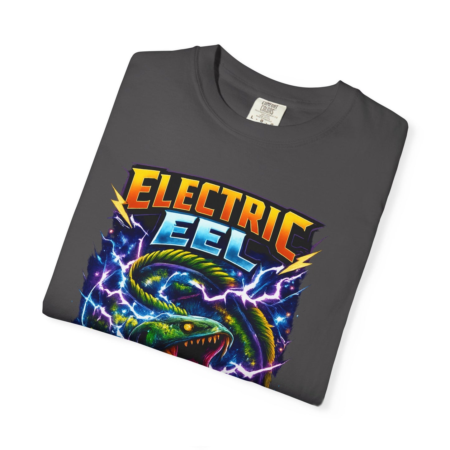 Electric Eel Graphic T-Shirt — Neon Lightning Ocean Tee