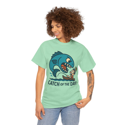Fishing Cartoon Tee Shirt - Catch of the Day Unisex