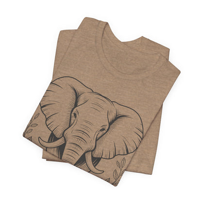 Elephant & Floral Strength T-Shirt — "Strength Meets Beauty"