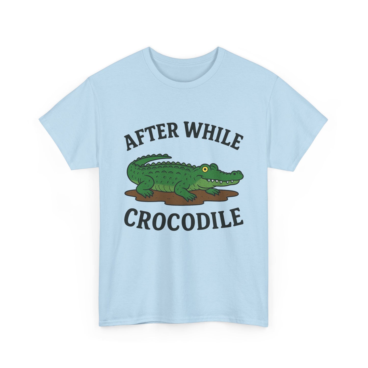 Crocodile Unisex Tee - After while, crocodile - Cute Minimalist Design