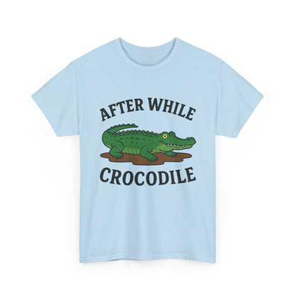 Crocodile Unisex Tee - After while, crocodile - Cute Minimalist Design
