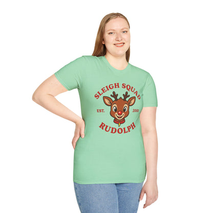 Sleigh Squad Unisex T-Shirt - Christmas Rudolph Tee