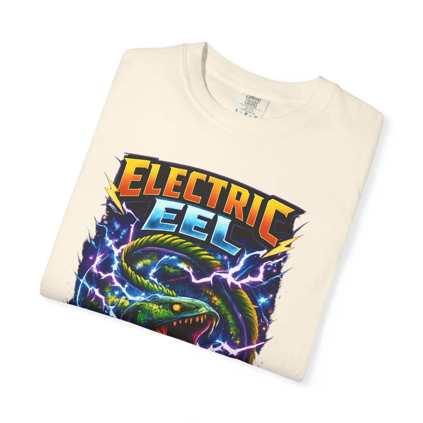 Electric Eel Graphic T-Shirt — Neon Lightning Ocean Tee