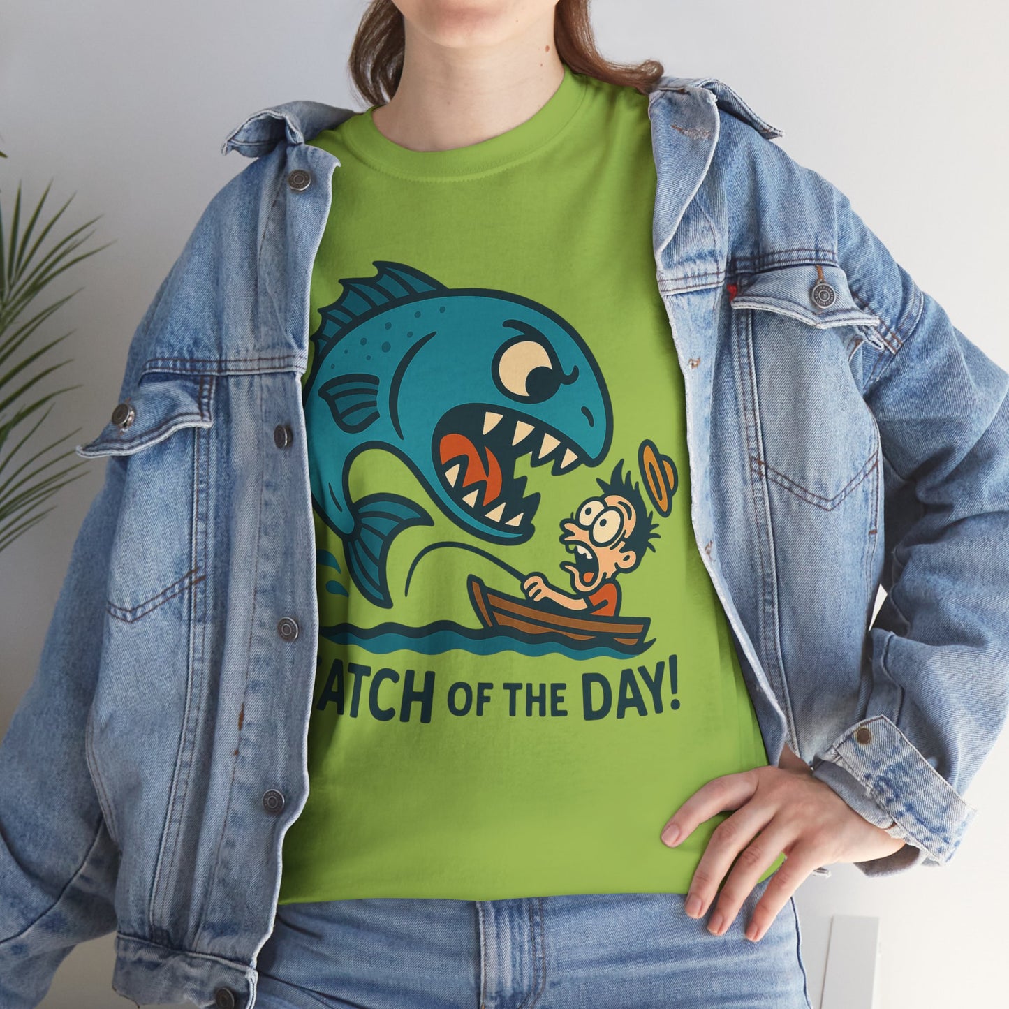 Fishing Cartoon Tee Shirt - Catch of the Day Unisex