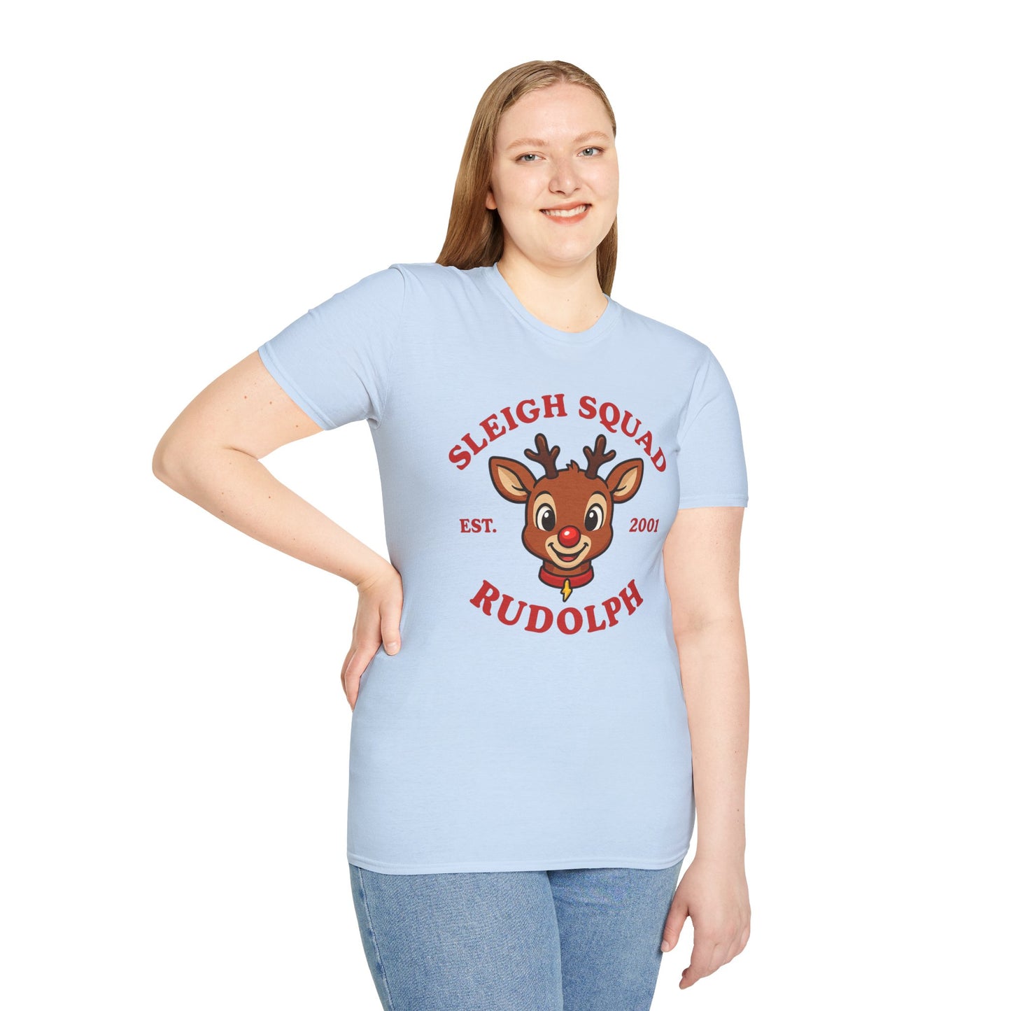 Sleigh Squad Unisex T-Shirt - Christmas Rudolph Tee