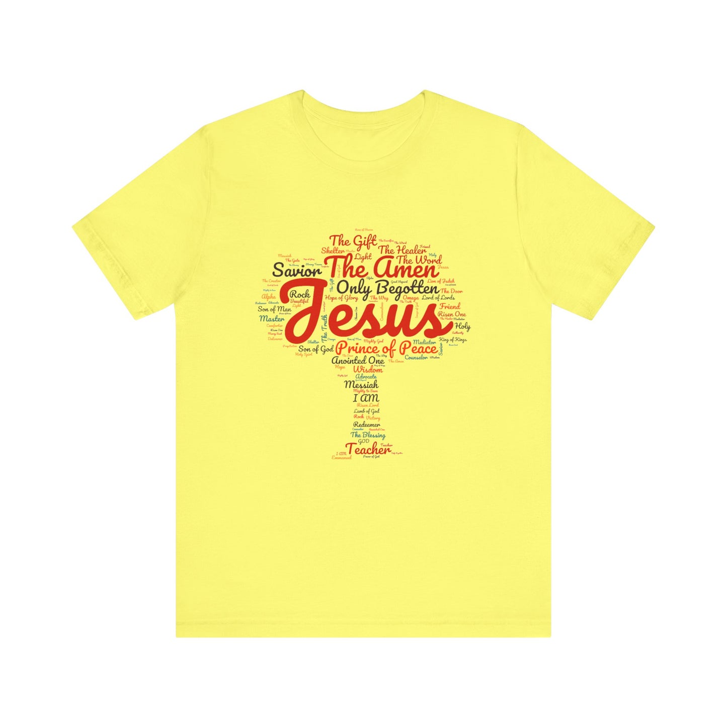 Religious Tee - Names of JESUS Tree Design