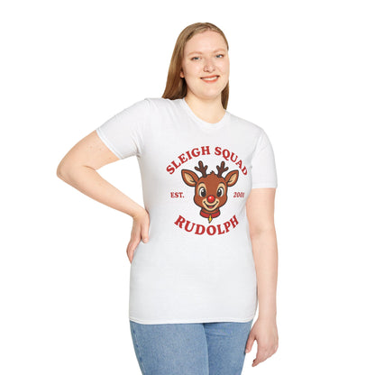 Sleigh Squad Unisex T-Shirt - Christmas Rudolph Tee
