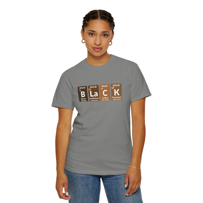 BLACK Tee — Elemental Periodic-Style Graphic T-Shirt