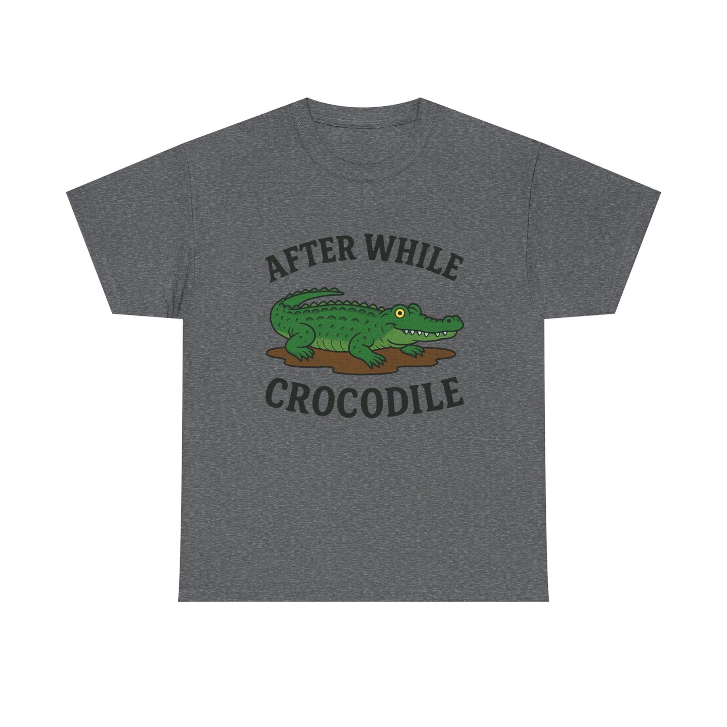 Crocodile Unisex Tee - After while, crocodile - Cute Minimalist Design