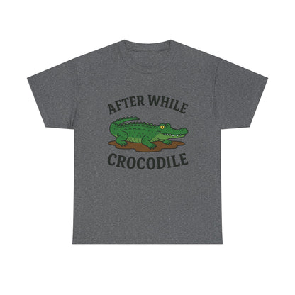 Crocodile Unisex Tee - After while, crocodile - Cute Minimalist Design