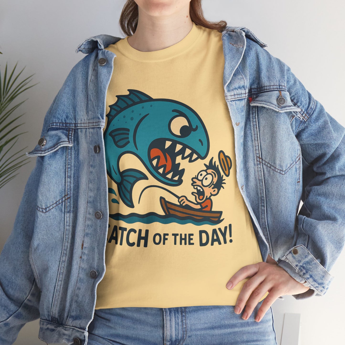 Fishing Cartoon Tee Shirt - Catch of the Day Unisex