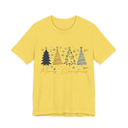 Christmas Tee with Abstract Trees