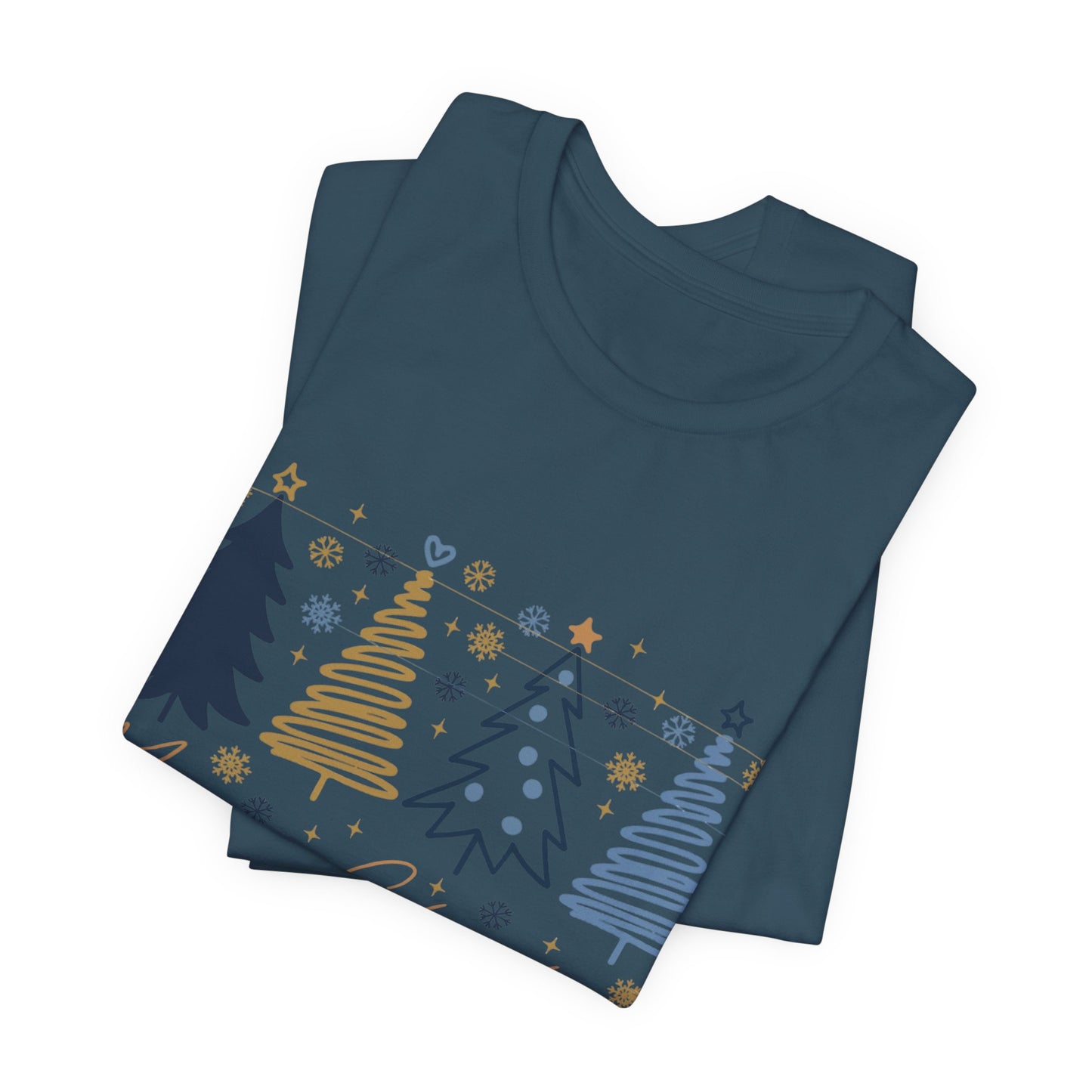 Christmas Tee with Abstract Trees