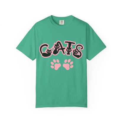Cat Lover Unisex T-shirt with CATS Font Design