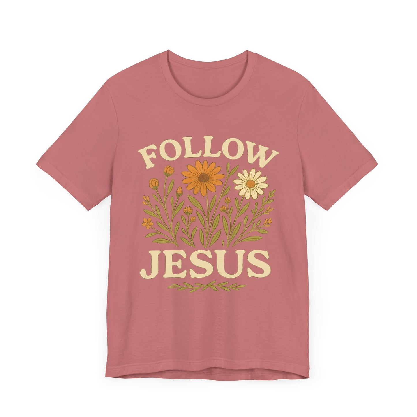 Floral Tee - Follow Jesus - Unisex