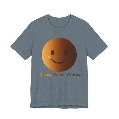 Melanated Emoji Tee- Giving Melanated Vibes- Style 1