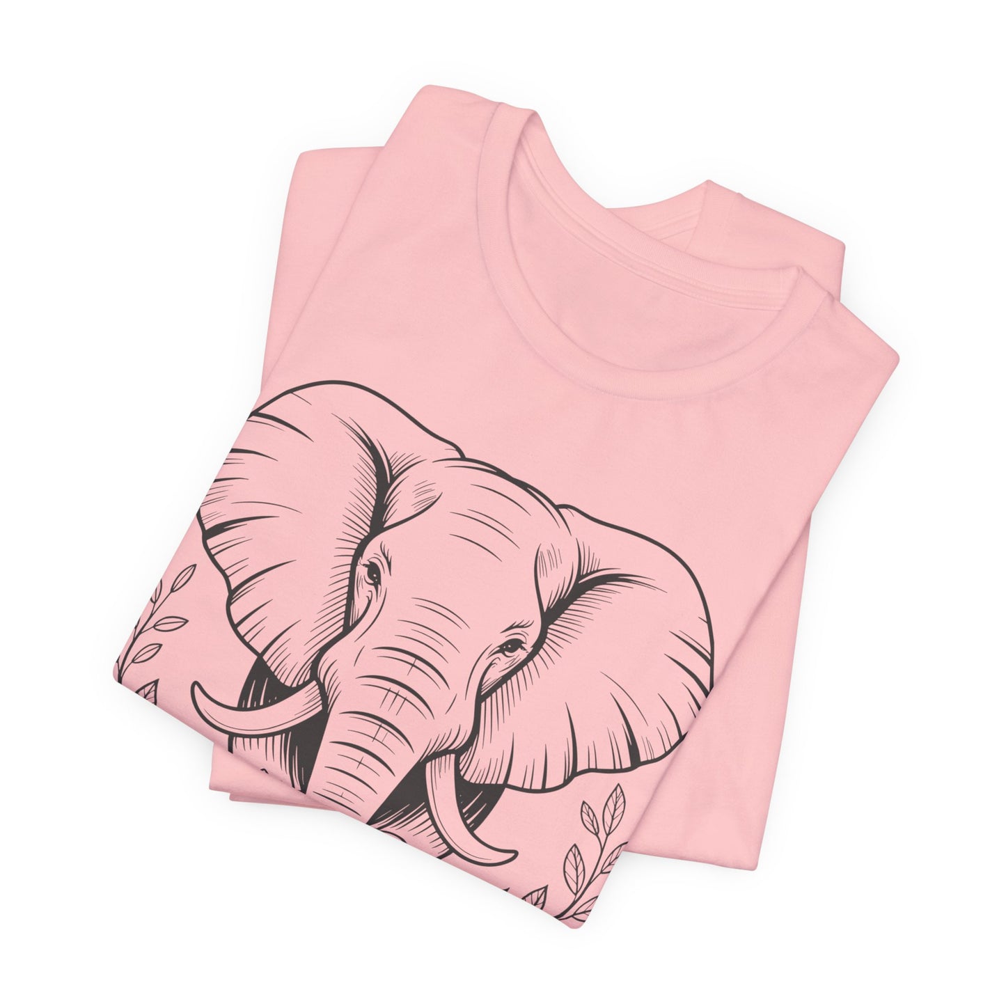 Elephant & Floral Strength T-Shirt — "Strength Meets Beauty"