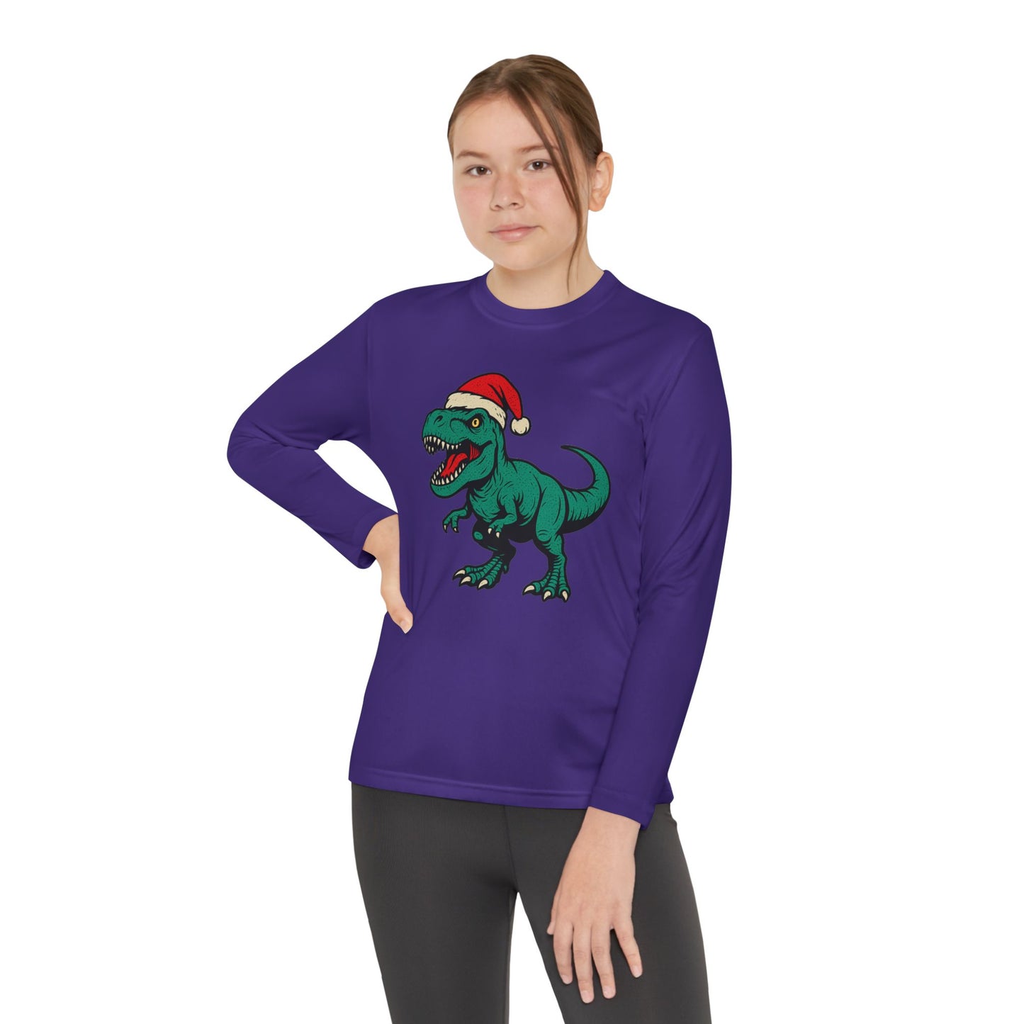 Long Sleeve Dinosaur Holiday Tee