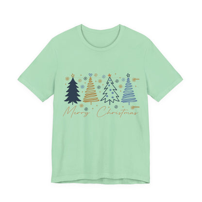 Christmas Tee with Abstract Trees