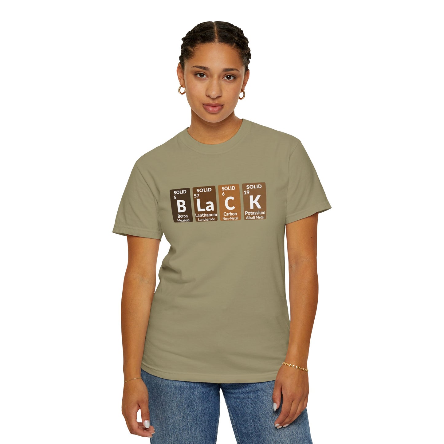 BLACK Tee — Elemental Periodic-Style Graphic T-Shirt