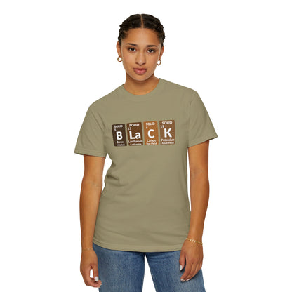 BLACK Tee — Elemental Periodic-Style Graphic T-Shirt