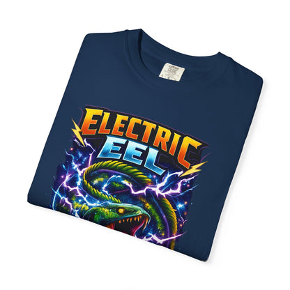 Electric Eel Graphic T-Shirt — Neon Lightning Ocean Tee