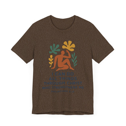 Matisse Style Tee - Philippians 4:13 Unisex Jersey Short Sleeve