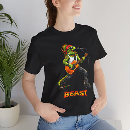 Rock Iguana Guitarist Tee — "Rock. Power. Presence." Beast Graphic Shirt
