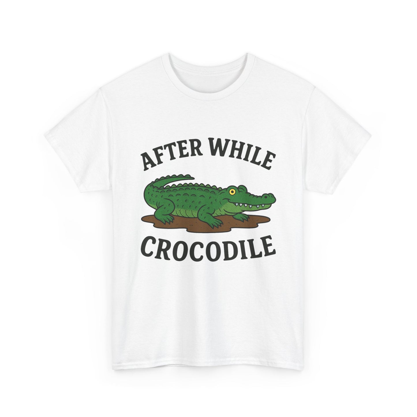 Crocodile Unisex Tee - After while, crocodile - Cute Minimalist Design
