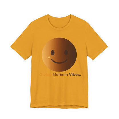 Melanated Emoji Tee- Giving Melanated Vibes- Style 1