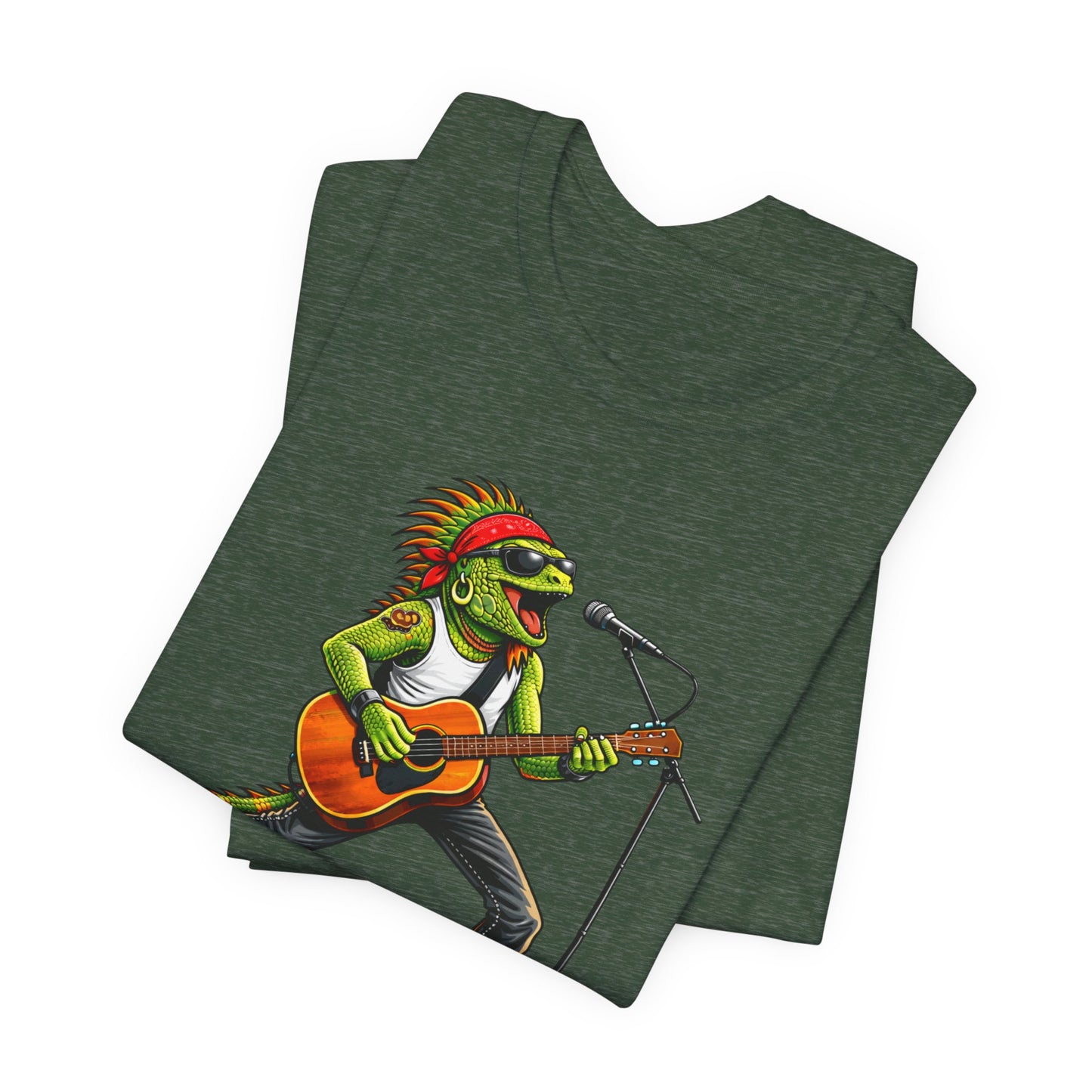 Rock Iguana Guitarist Tee — "Rock. Power. Presence." Beast Graphic Shirt