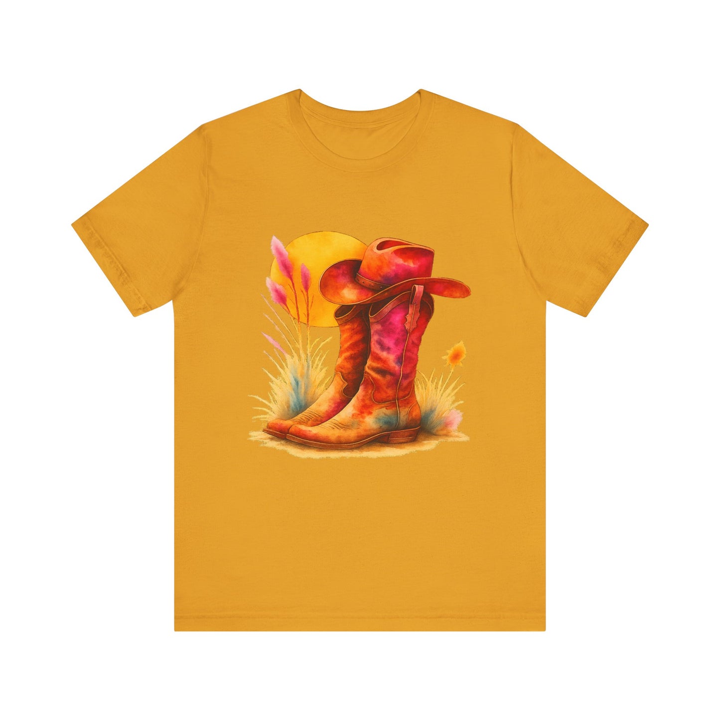 Western Enthusiast Tee - Boots and Hat Design